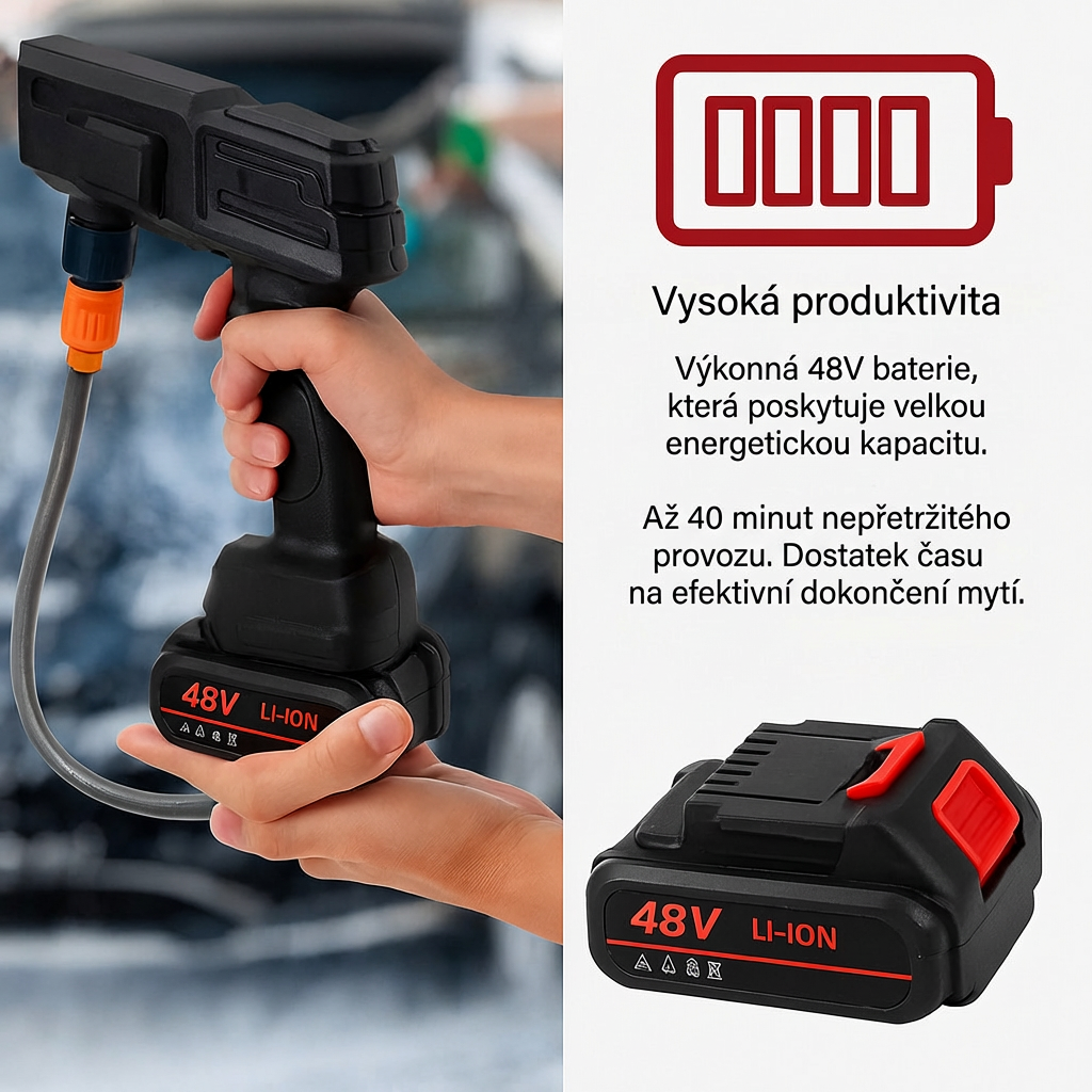 Tlaková myčka WaterJET PRO™ (Dnes +2 položky ZDARMA) + 5 příslušenství v balení